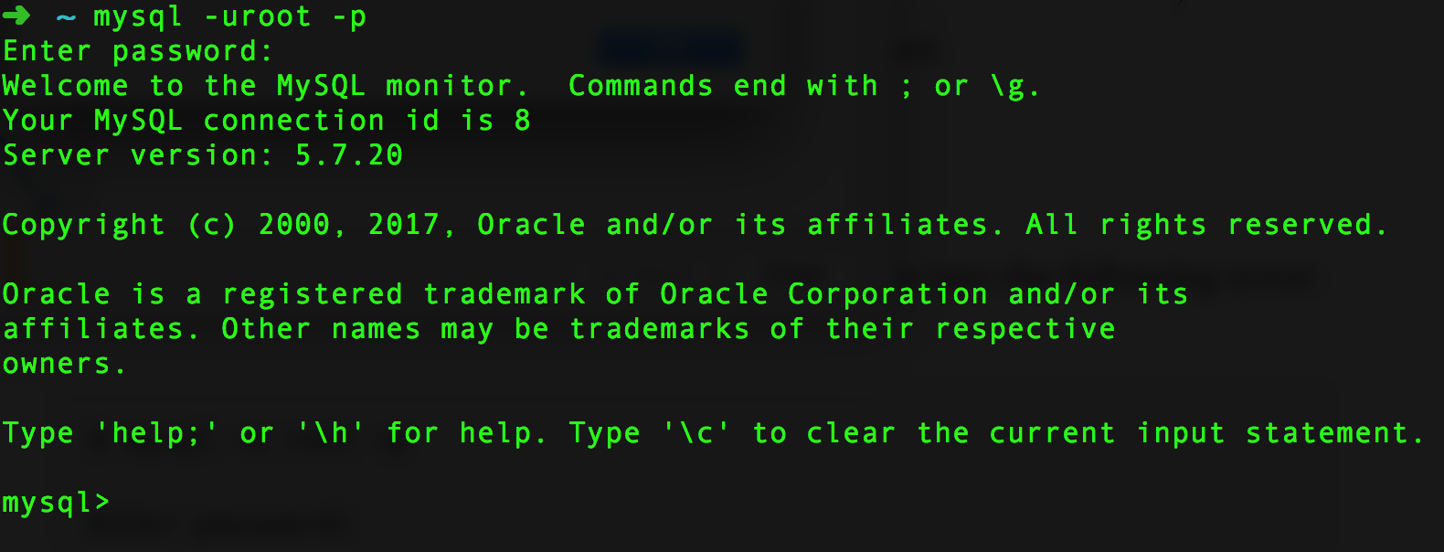 Command line install for mysql on mac download